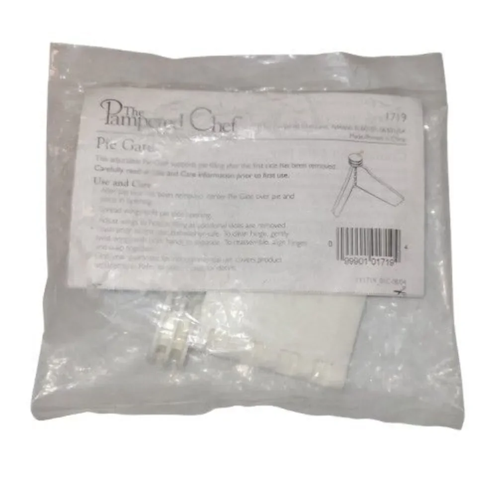 Pampered Chef Pie Gate #1719 Vintage/ Retired  New In Sealed Package White